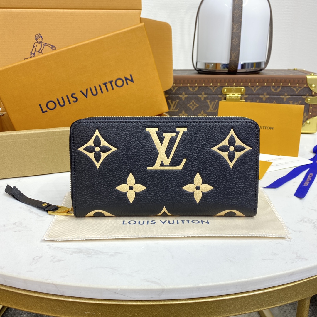 Louis Vuitton Wallet Black Grey Empreinte​ Summer Collection M83505