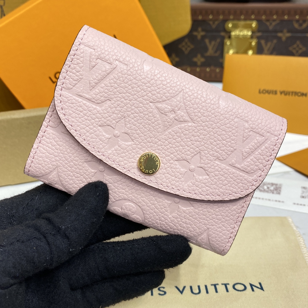 [Louis Vuitton Wallets]ROSALIE Embossed coin purse M81445 White M81520 pink M1