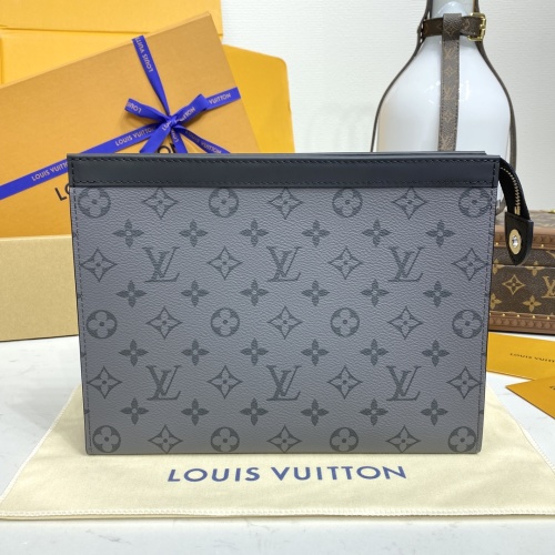 Louis Vuitton Pochette Voyage MM Monogram Eclipse Grey Clutch Bag M69535 18 Louis Vuitton Pochette Voyage MM Monogram Eclipse Grey Clutch Bag M69535