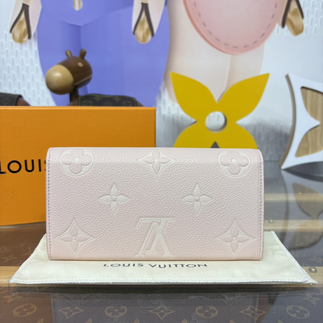 [Louis Vuitton Wallets]M12757 Brown Yellow silk screen M14000 light powder sil