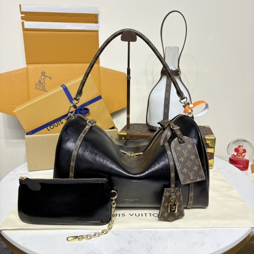 Louis Vuitton 2025 Fall/Winter Black Leather Shoulder Bag 1 Louis Vuitton 2025 Fall/Winter Black Leather Shoulder Bag