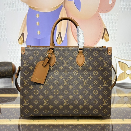Louis Vuitton OnTheGo Organizer: Monogram Canvas, Leather Handles, Spacious Interior 1 Louis Vuitton OnTheGo Organizer: Monogram Canvas, Leather Handles, Spacious Interior