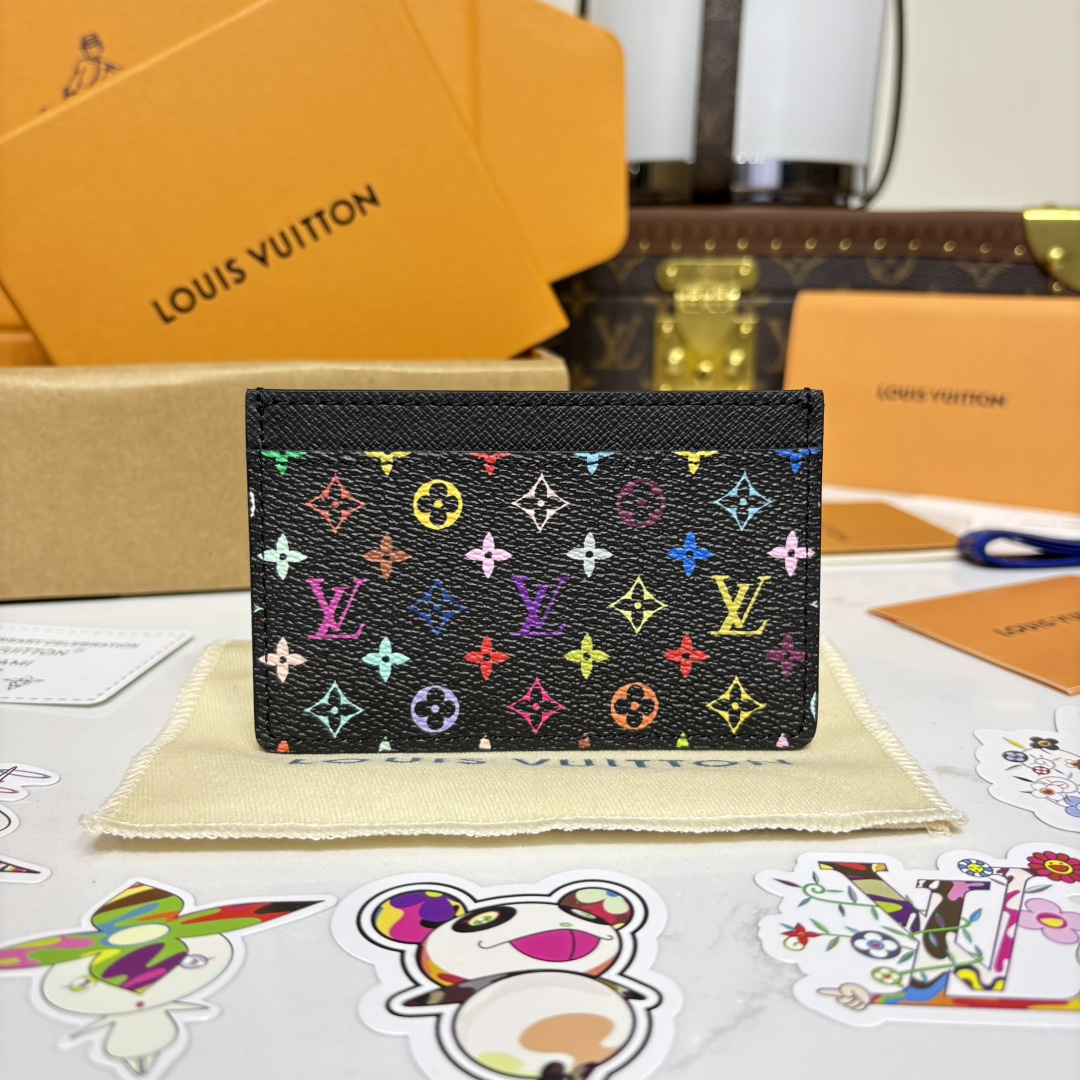 [Louis Vuitton Wallets]XTM Card Holder M13403 White Color black color chip Exc