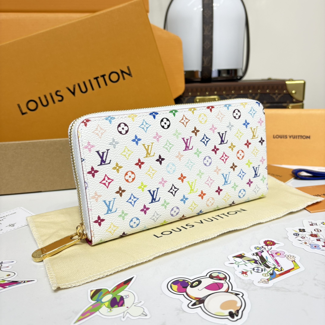 [Louis Vuitton Wallets]XTMZIPPY zipper wallet M13922 white color black color c