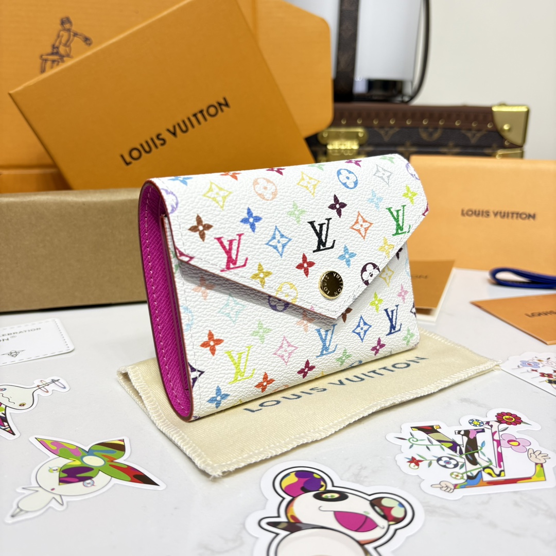 [Louis Vuitton Wallets] This Monogram print uses 33 colorful colors to interp