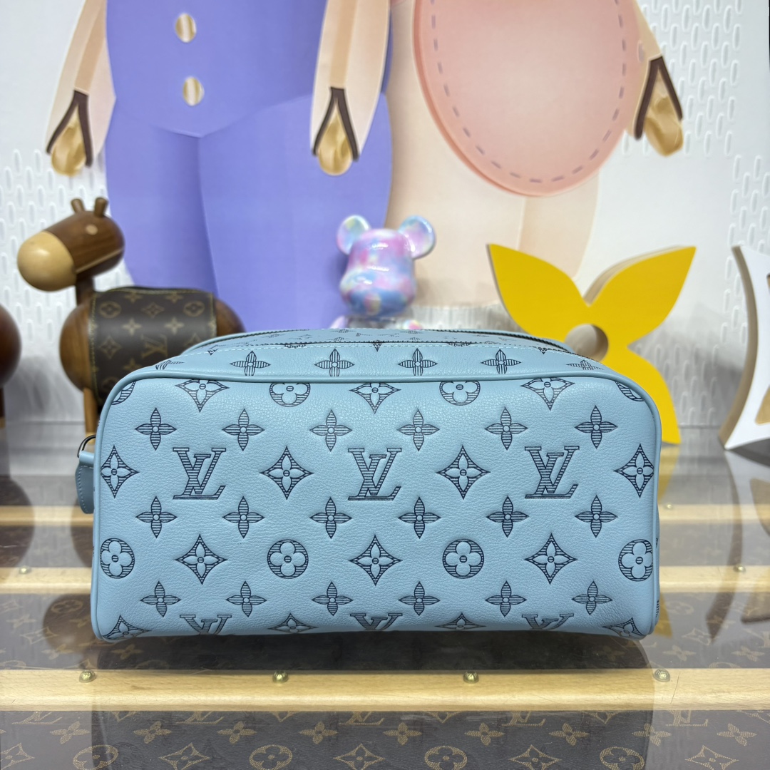 Louis Vuitton Dopp Kit M14885 Ice Blue Taurillon Monogram Leather Travel Pouch 1 i1746531492 1581 4