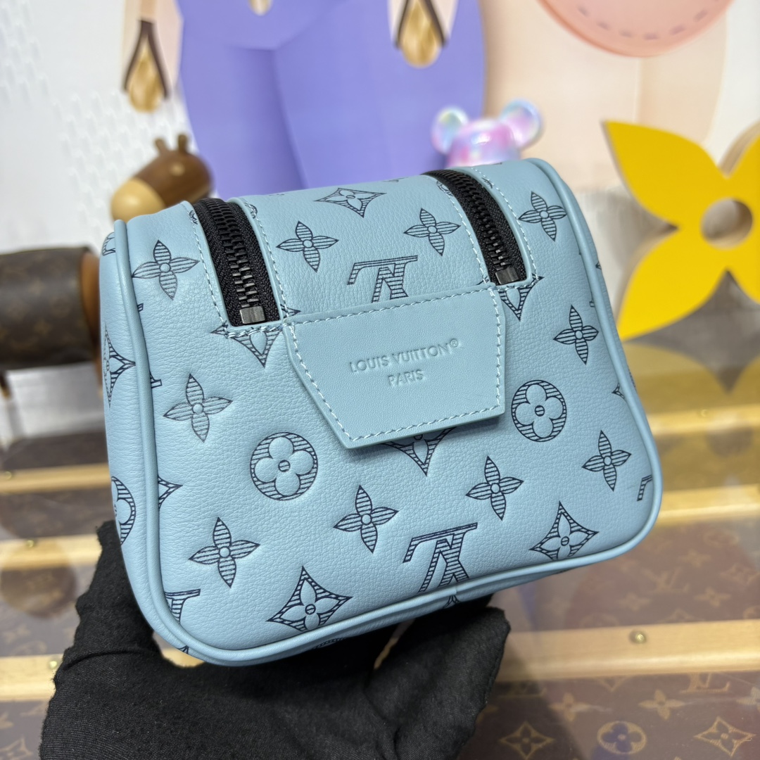 Louis Vuitton Dopp Kit M14885 Ice Blue Taurillon Monogram Leather Travel Pouch 5 i1746531492 6847 2