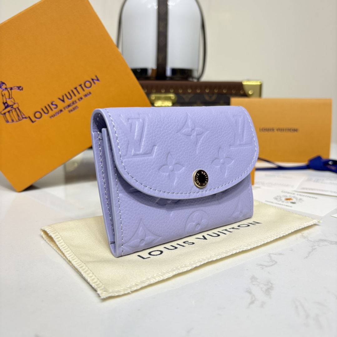 [Louis Vuitton Wallets]ROSALIE Embossed coin purse M81445 White M81520 pink M1