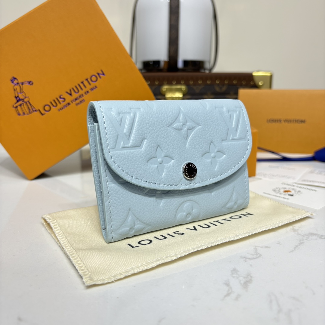 [Louis Vuitton Wallets]ROSALIE Embossed coin purse M81445 White M81520 pink M1