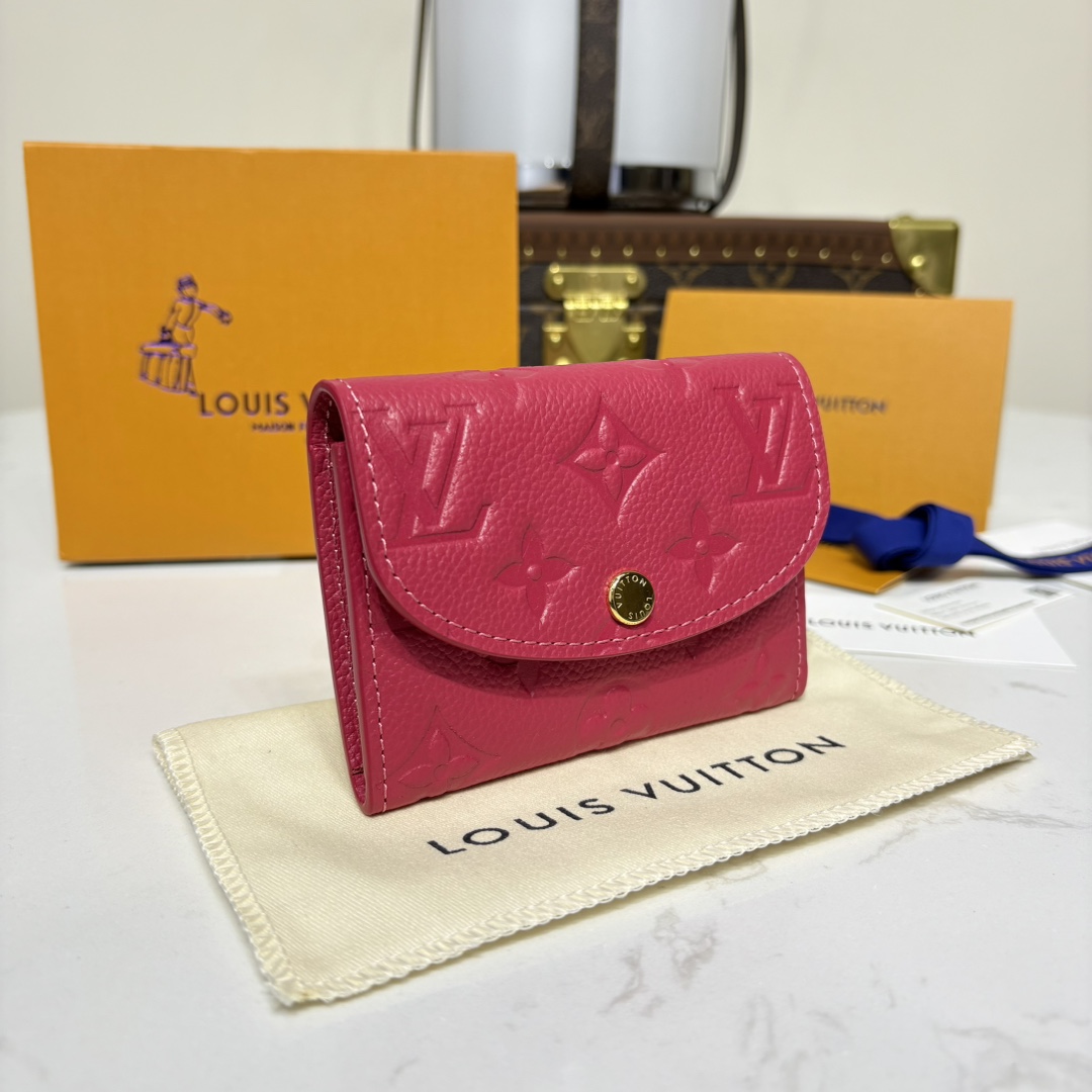 [Louis Vuitton Wallets]ROSALIE Embossed coin purse M81445 White M81520 pink M1