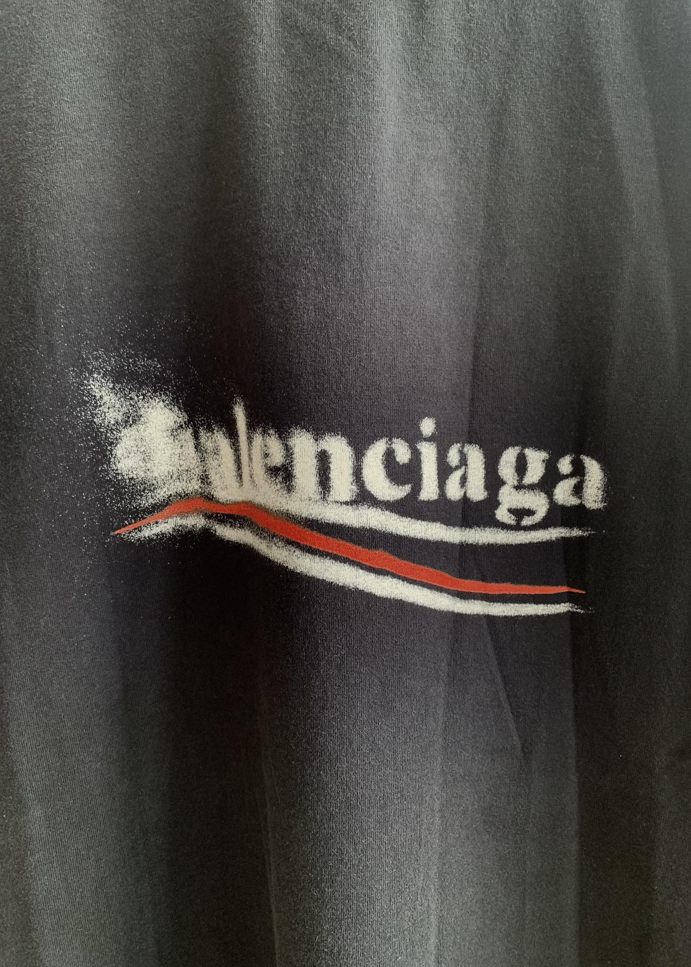 Balenciaga 2024SS Distressed Logo Print Cotton T-Shirt - Unisex, All Sizes 5 i1723526106 3500 3