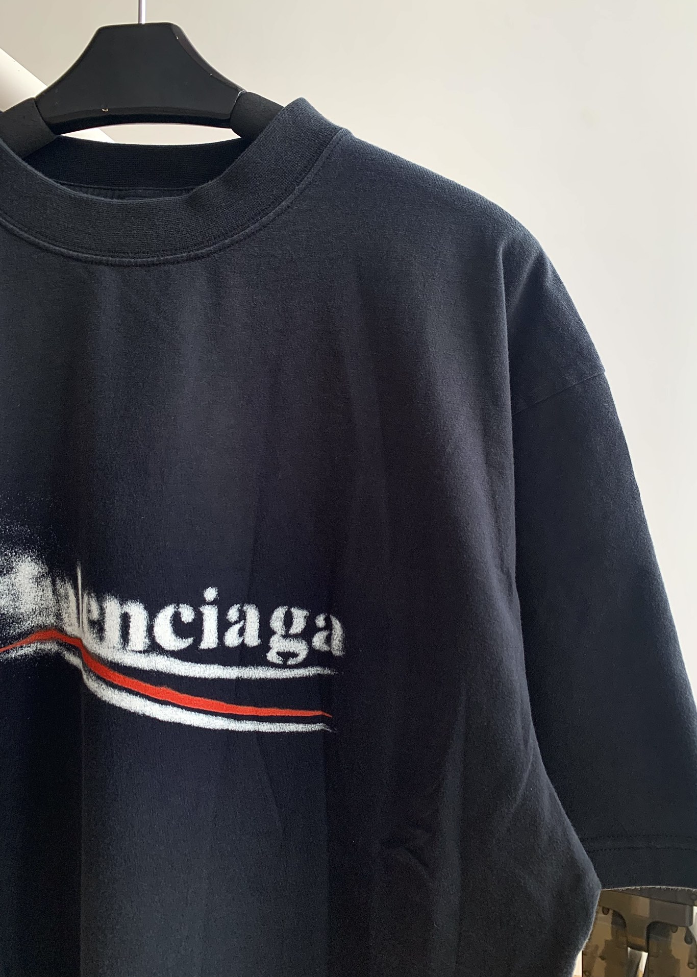 Balenciaga 2024SS Distressed Logo Print Cotton T-Shirt - Unisex, All Sizes 4 i1723526106 4756 0