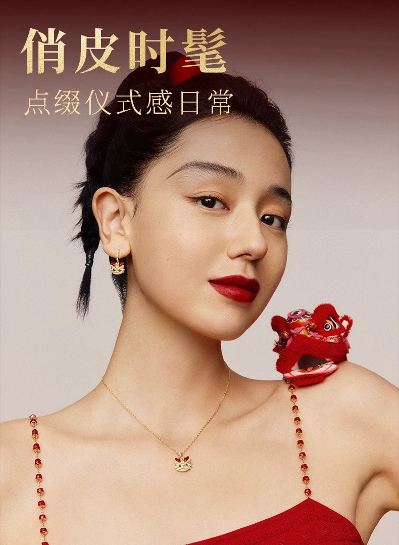 P85 HEFANG何方萌趣小龙耳环时尚轻奢优雅时尚设计高级感耳饰耳坠女925纯银材质