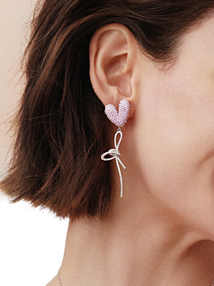 P110  HEFANG何方告白气球耳环简约设计长款轻奢高级耳坠耳夹耳钉耳饰女925纯银材质