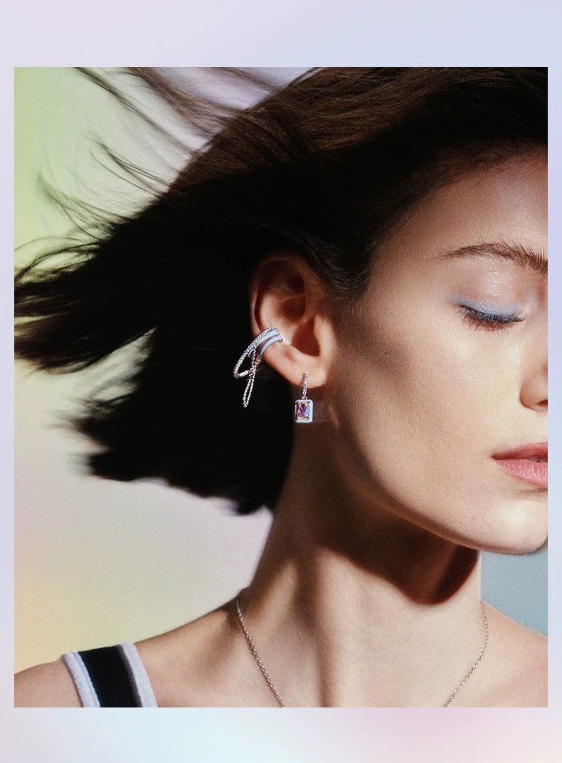 P70 HEFANG何方珠宝极光小冰糖耳环轻奢高级简约时尚多巴胺耳钉耳饰女925纯银材质