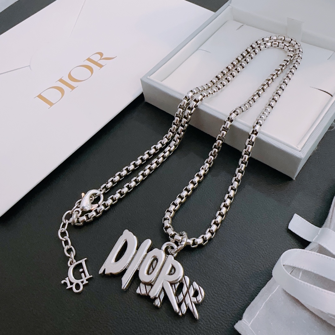 Dior Joyas Collar Universal para hombres y mujeres Vintage Cadena