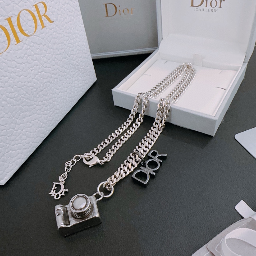 Dior Joyas Collar Universal para hombres y mujeres Vintage Cadena