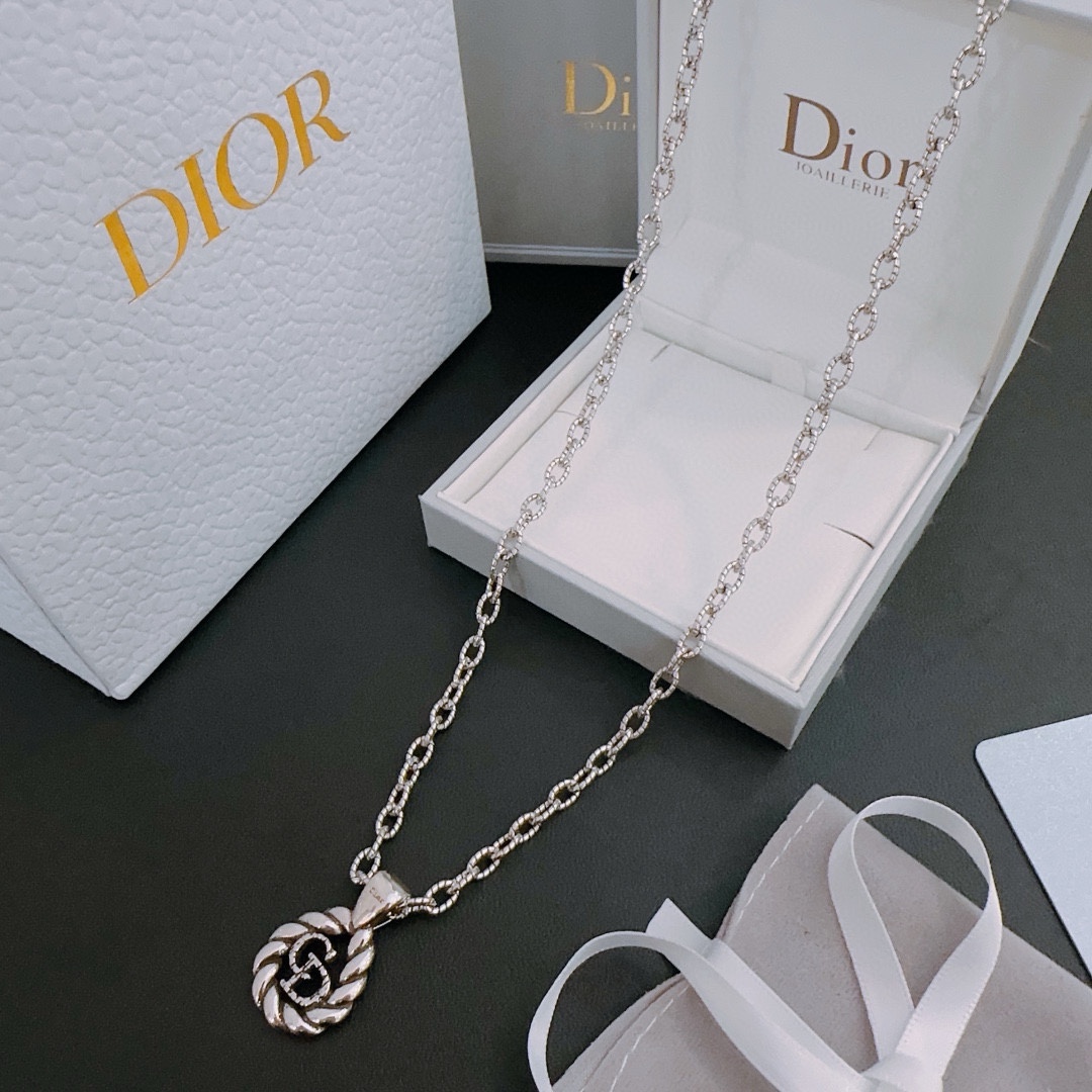 Dior Joyas Collar Universal para hombres y mujeres Vintage Cadena