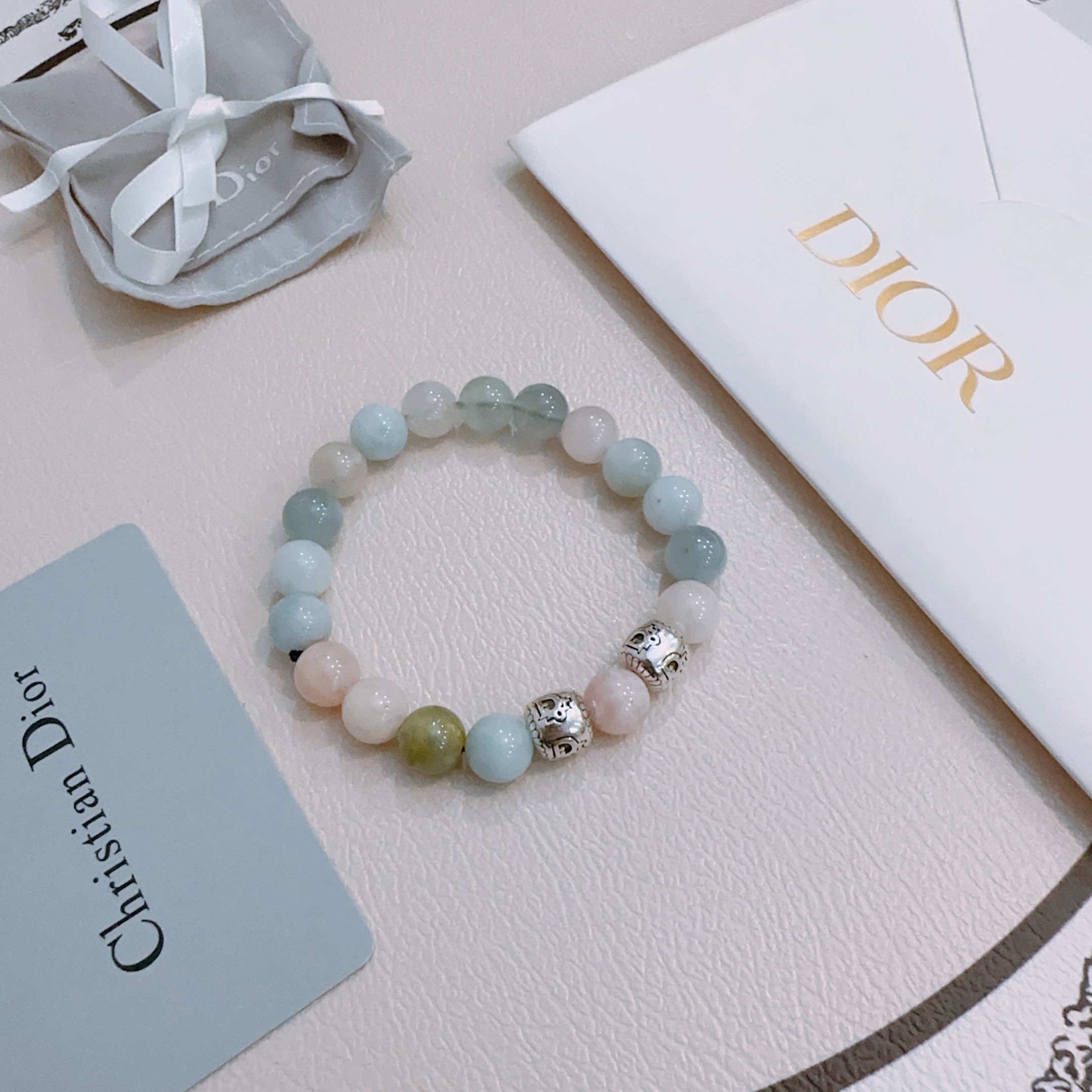 Pulsera Dior de Ágata Multicolor y Plata Tibetana, Estilo Vintage 3 i1749049493802 8843 0 1