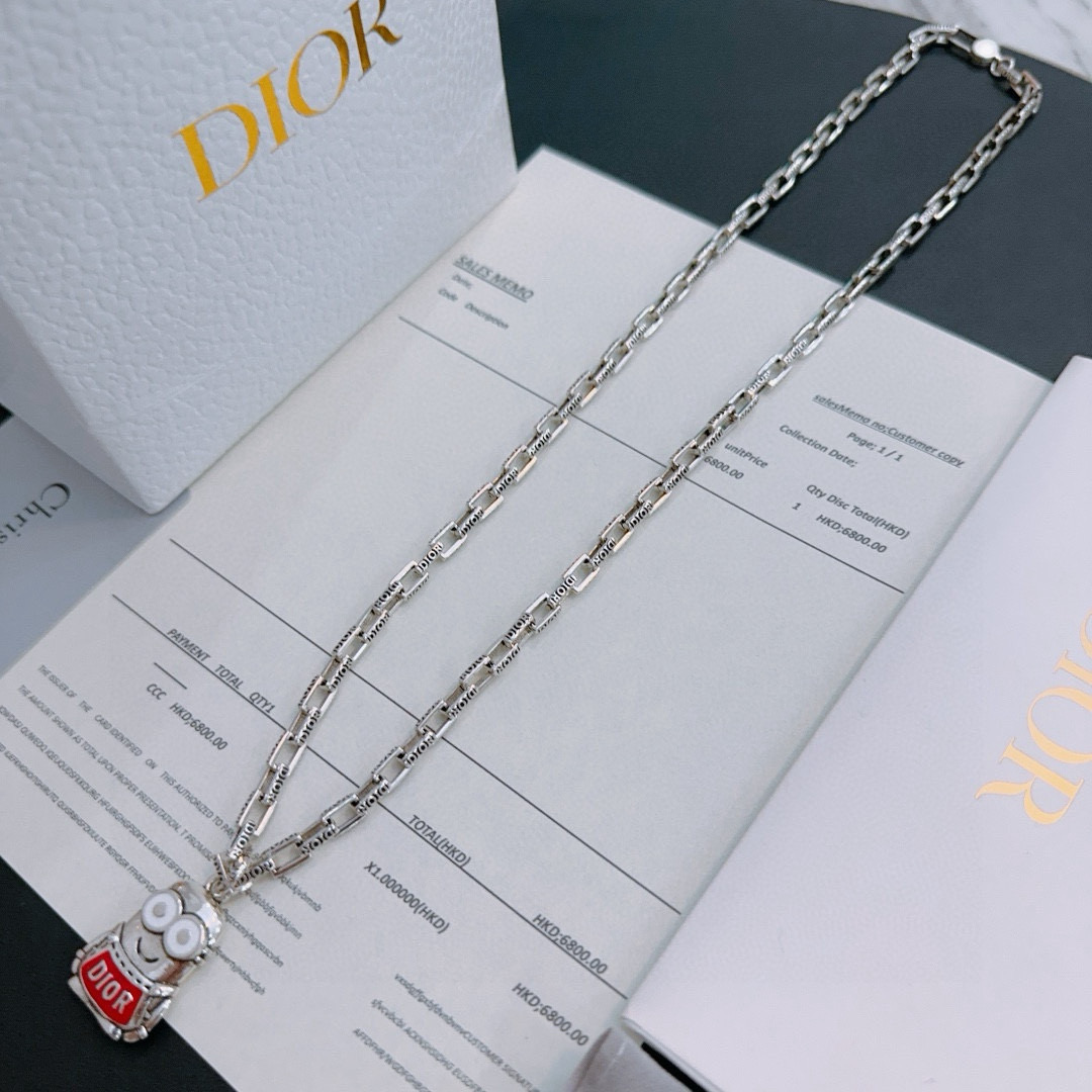    DIOR🔥新款 迪奥项链🇷🇼原单货🇷🇼专柜新款开模复古潮流时尚必备 男女均可佩戴 情侣款同款 摇滚