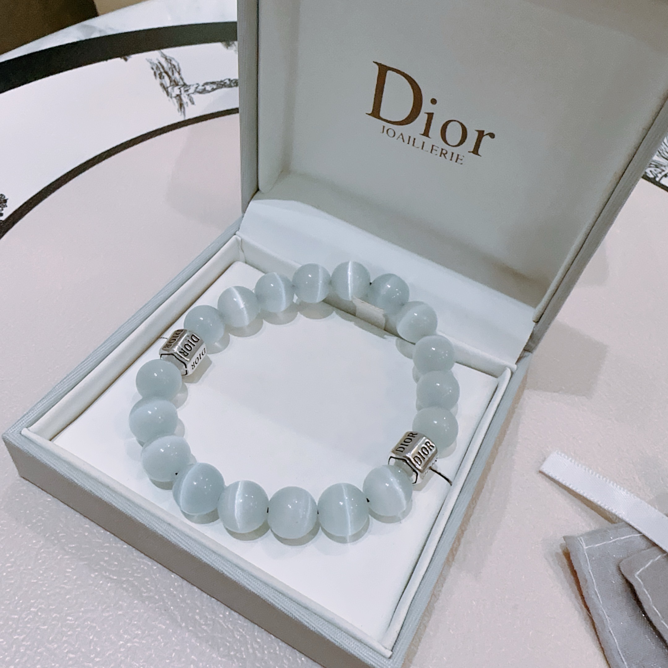   正品新款精工版本 DIOR迪奥手链 多元素玛瑙泰银风格手链 明星同款 复古做旧风 原版复刻 纯手工打