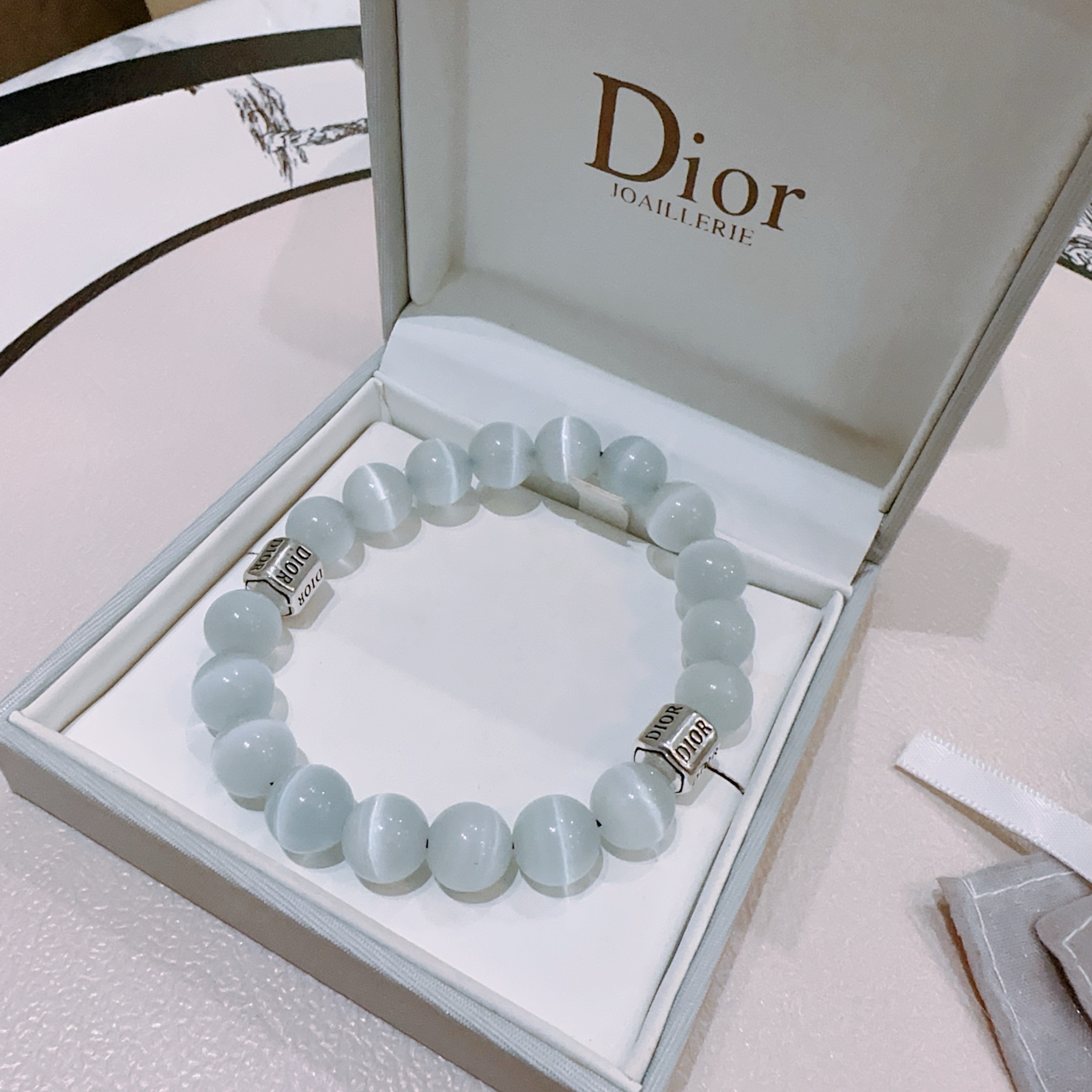   正品新款精工版本 DIOR迪奥手链 多元素玛瑙泰银风格手链 明星同款 复古做旧风 原版复刻 纯手工打