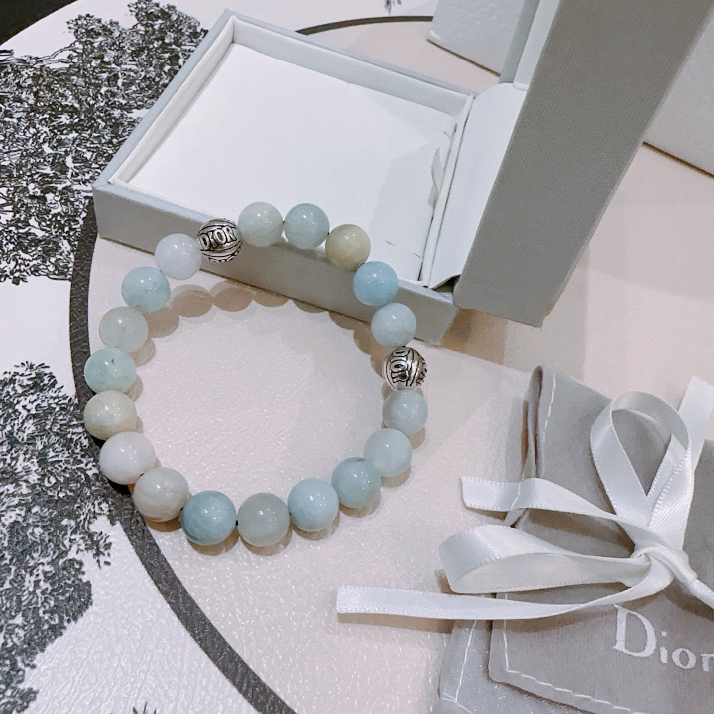   正品新款精工版本 DIOR迪奥手链 多元素玛瑙泰银风格手链 明星同款 复古做旧风 原版复刻 纯手工打