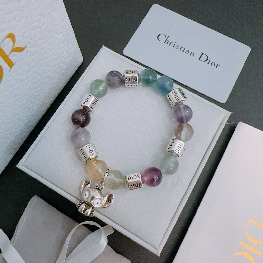   专柜精工版本 DIOR迪奥 多元素玛瑙泰银风格手链 权志龙明星同款 复古做旧风 原版复刻 纯手工打造