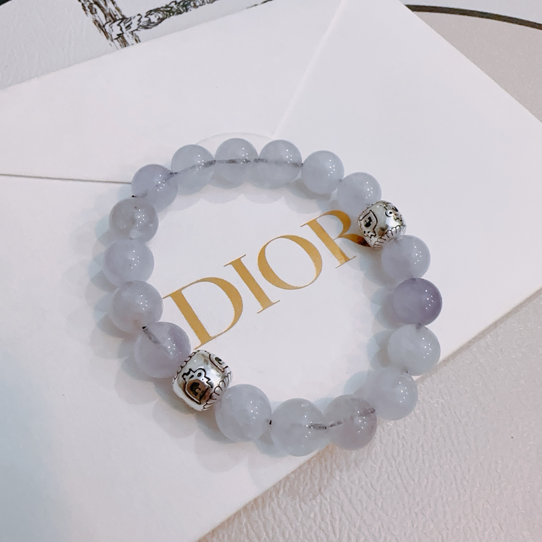   专柜精工版本 DIOR迪奥 多元素玛瑙泰银风格手链 明星同款 复古做旧风 原版复刻 纯手工打造 正品
