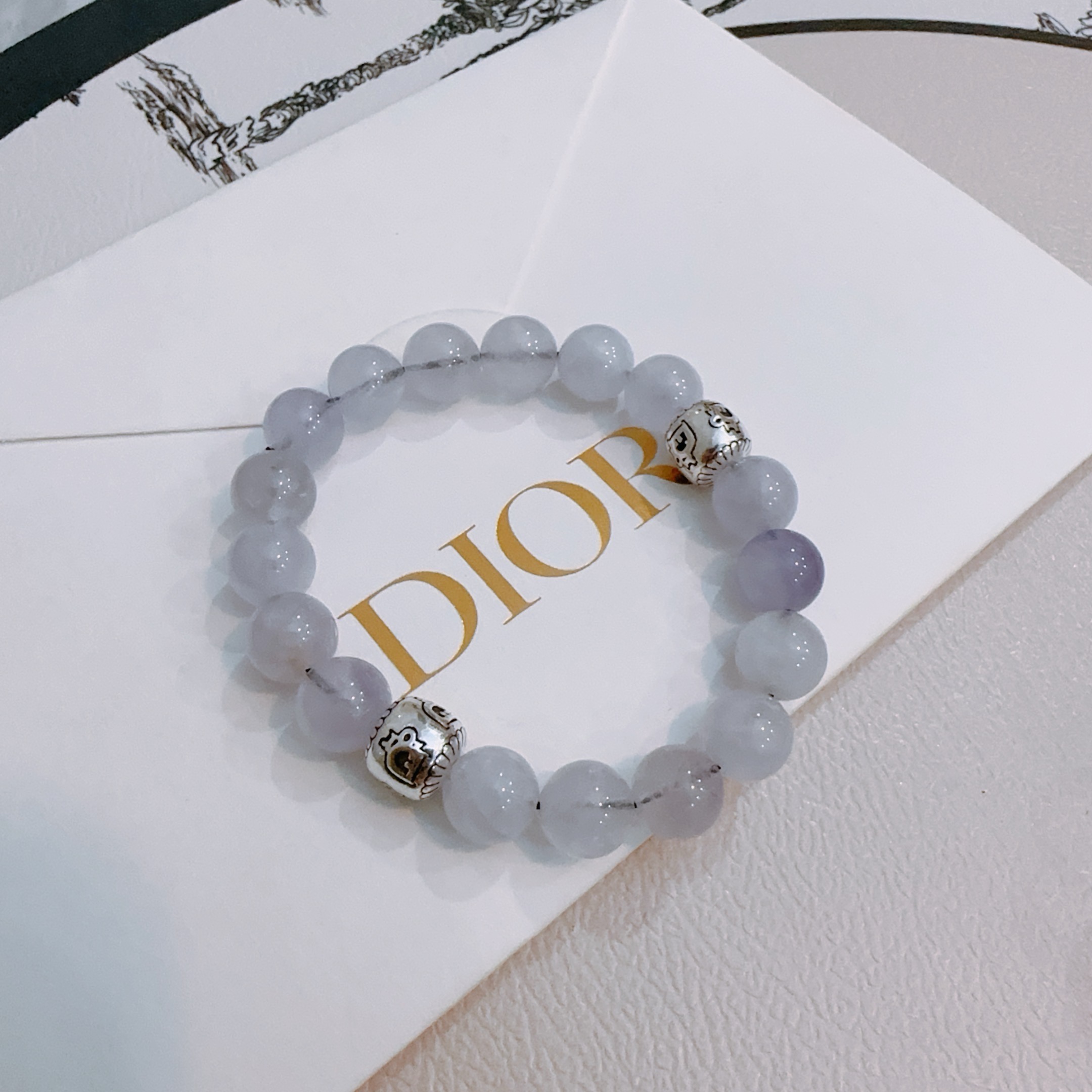   专柜精工版本 DIOR迪奥 多元素玛瑙泰银风格手链 明星同款 复古做旧风 原版复刻 纯手工打造 正品