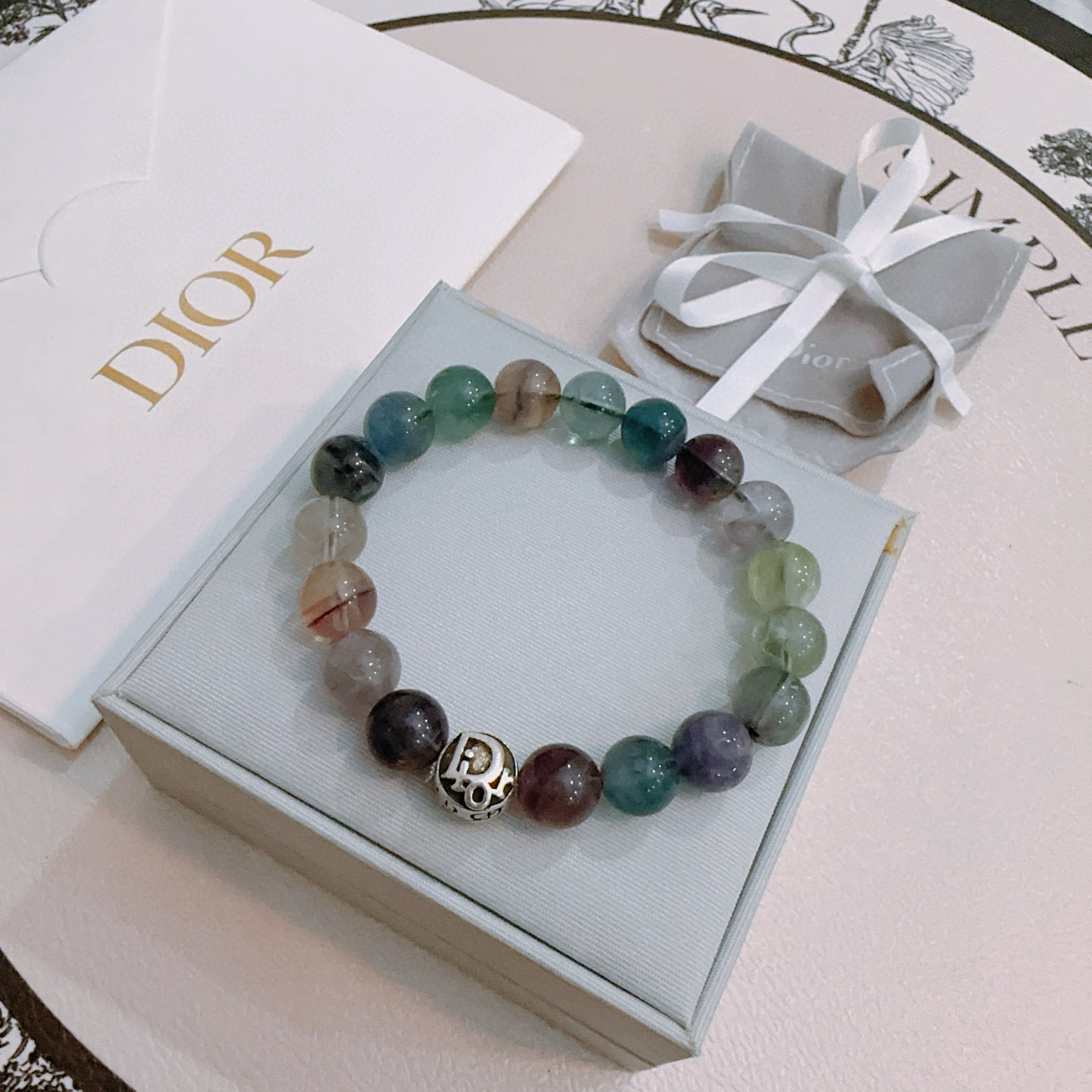   专柜精工版本 DIOR迪奥 多元素玛瑙泰银风格手链 明星同款 复古做旧风 原版复刻 纯手工打造 正品