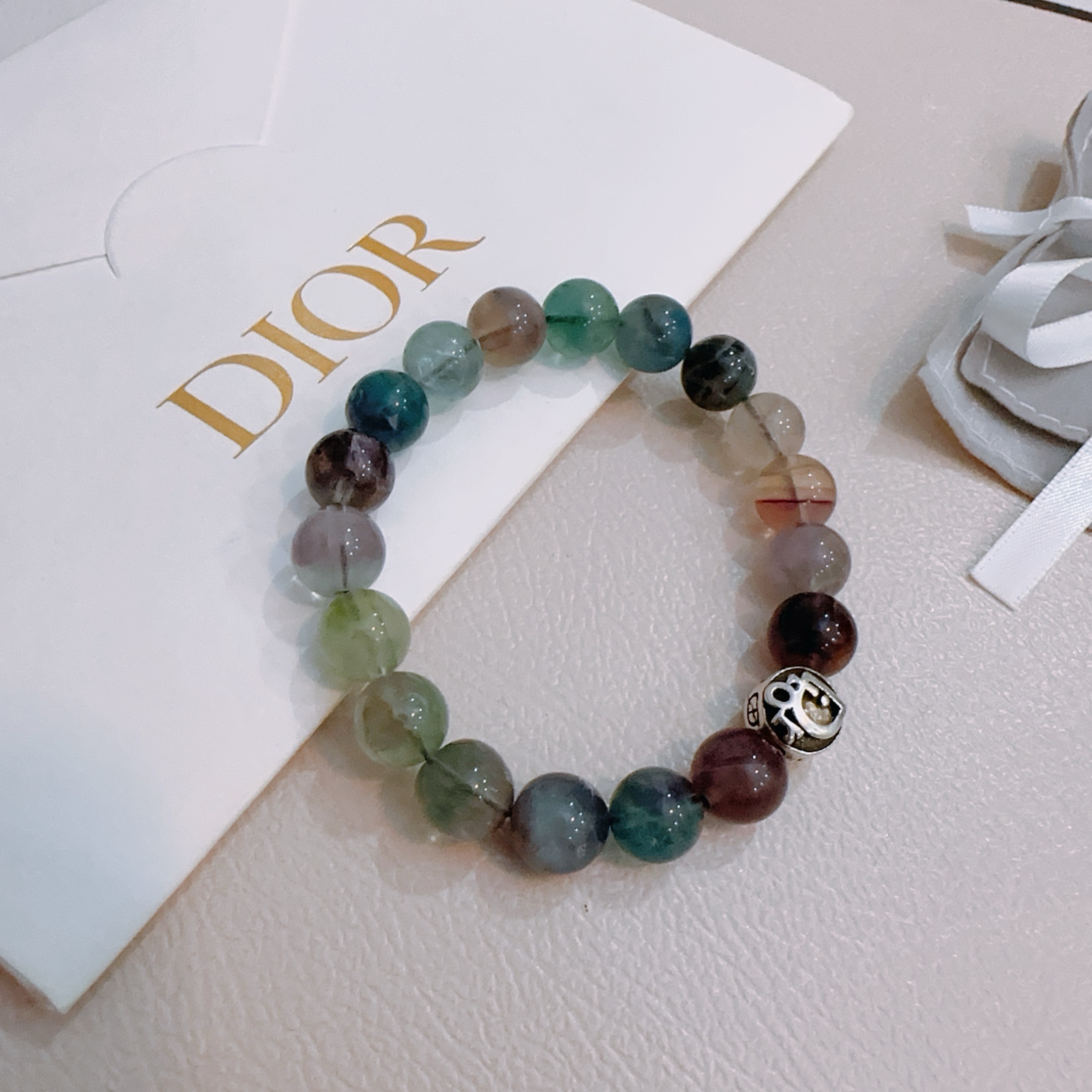   专柜精工版本 DIOR迪奥 多元素玛瑙泰银风格手链 明星同款 复古做旧风 原版复刻 纯手工打造 正品