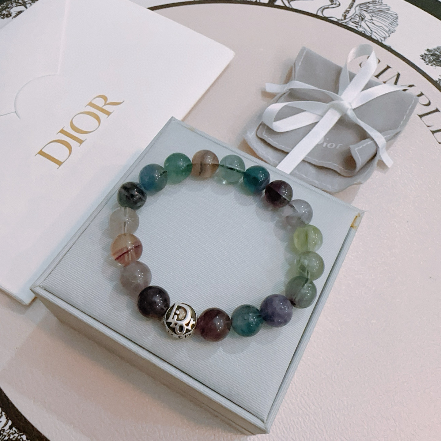   专柜精工版本 DIOR迪奥 多元素玛瑙泰银风格手链 明星同款 复古做旧风 原版复刻 纯手工打造 正品