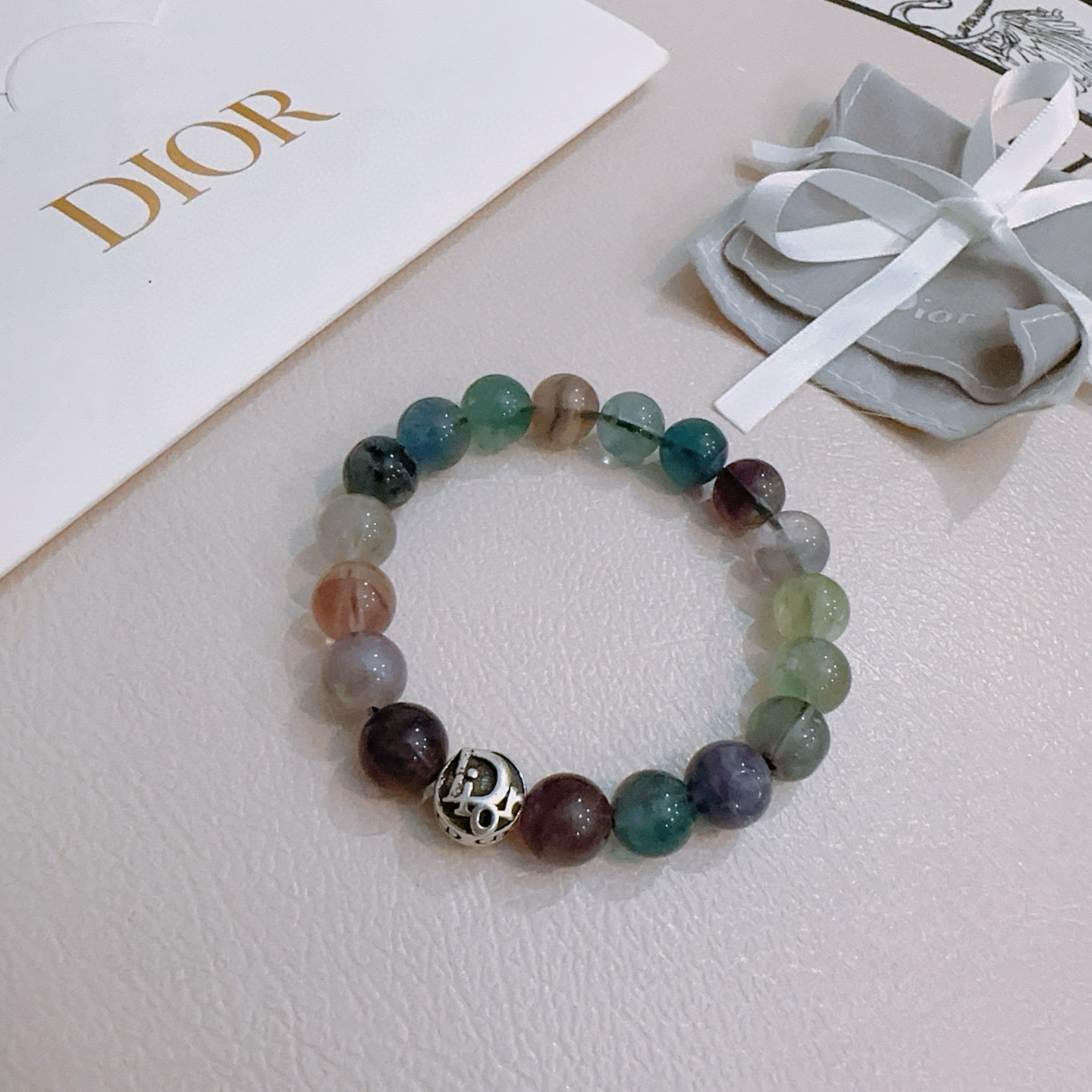   专柜精工版本 DIOR迪奥 多元素玛瑙泰银风格手链 明星同款 复古做旧风 原版复刻 纯手工打造 正品
