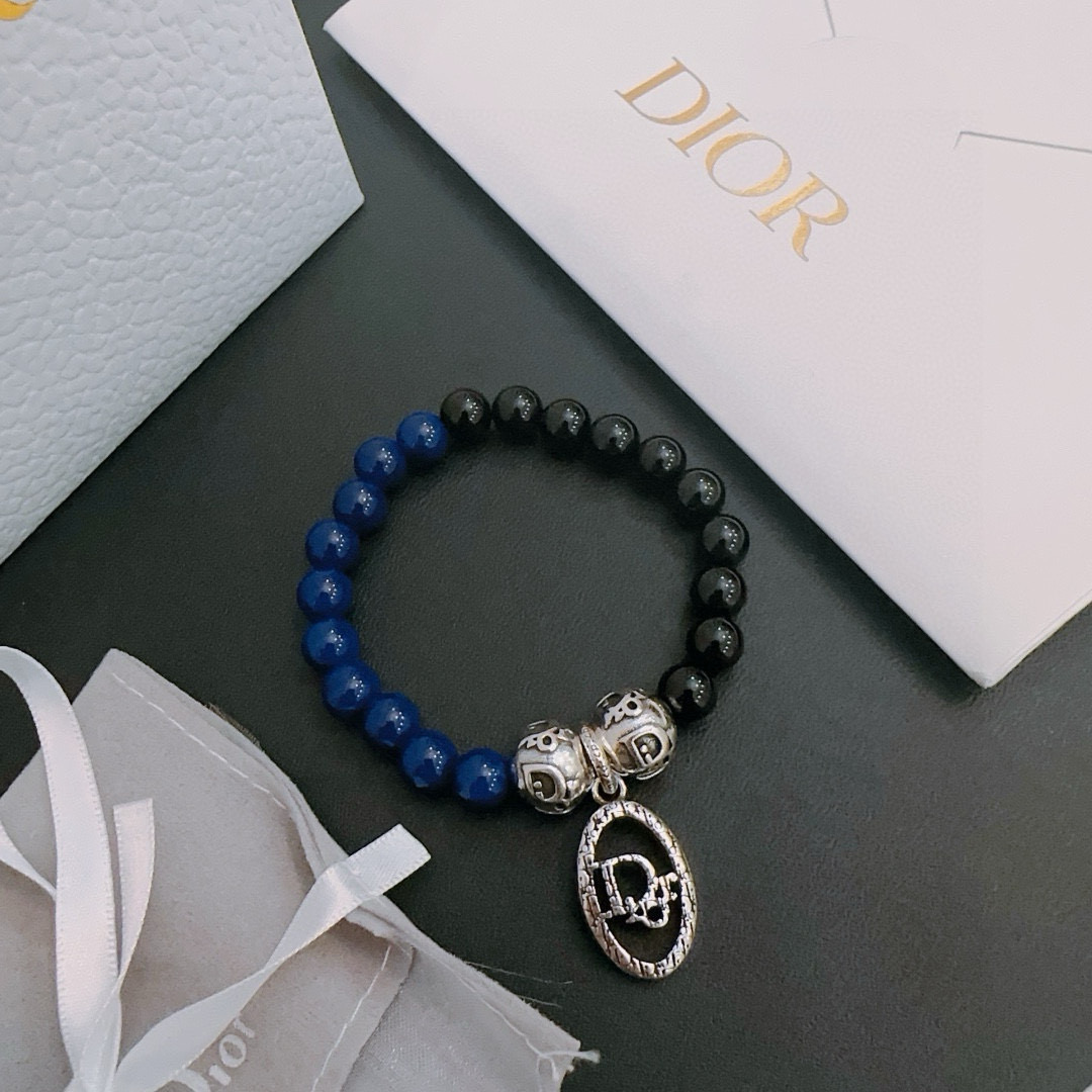   专柜精工版本 DIOR迪奥 多元素玛瑙泰银风格手链 权志龙明星同款 复古做旧风 原版复刻 纯手工打造