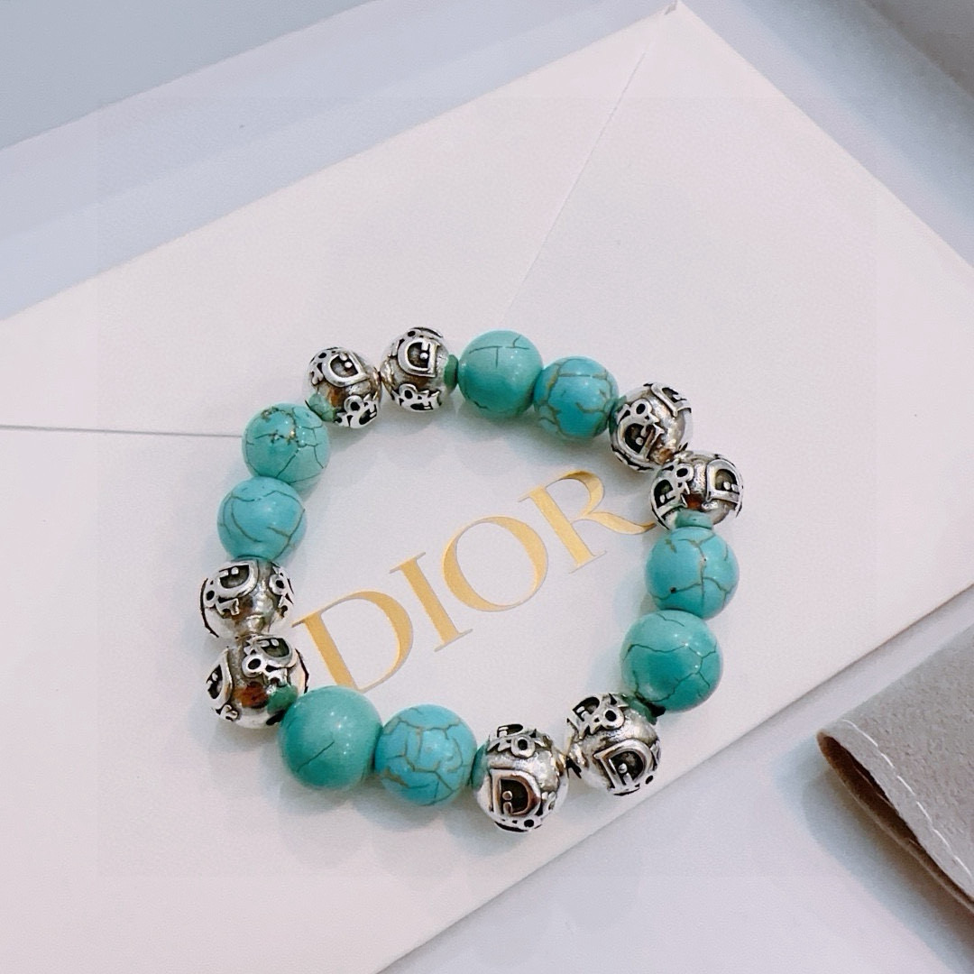   专柜精工版本 DIOR迪奥 多元素玛瑙泰银风格手链 权志龙明星同款 复古做旧风 原版复刻 纯手工打造