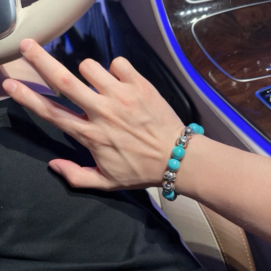   专柜精工版本 DIOR迪奥 多元素玛瑙泰银风格手链 权志龙明星同款 复古做旧风 原版复刻 纯手工打造