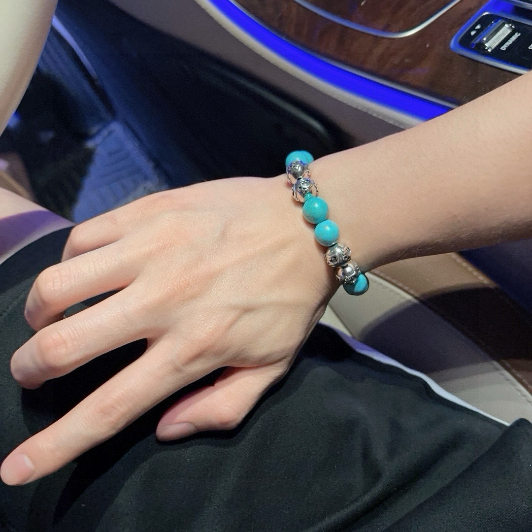   专柜精工版本 DIOR迪奥 多元素玛瑙泰银风格手链 权志龙明星同款 复古做旧风 原版复刻 纯手工打造