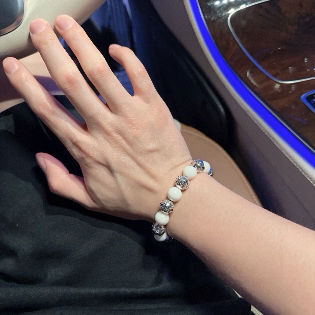   专柜精工版本 DIOR迪奥 多元素玛瑙泰银风格手链 权志龙明星同款 复古做旧风 原版复刻 纯手工打造