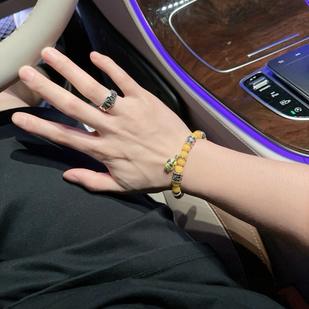   专柜精工版本 DIOR迪奥 多元素玛瑙泰银风格手链 权志龙明星同款 复古做旧风 原版复刻 纯手工打造