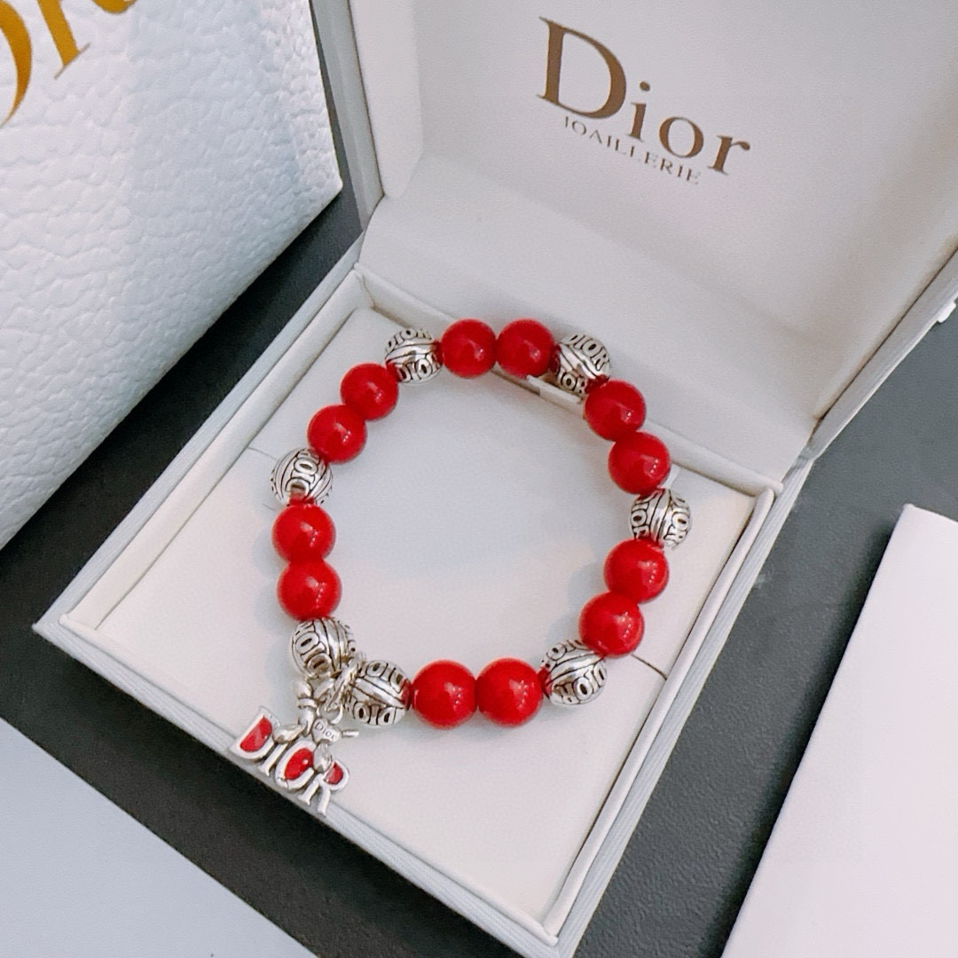   专柜精工版本 DIOR迪奥 多元素玛瑙泰银风格手链 权志龙明星同款 复古做旧风 原版复刻 纯手工打造