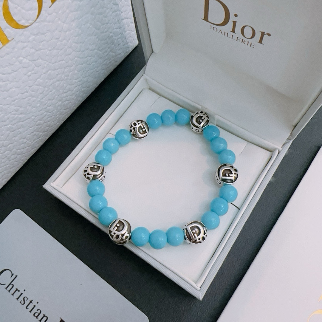   专柜精工版本 DIOR迪奥 多元素玛瑙泰银风格手链 权志龙明星同款 复古做旧风 原版复刻 纯手工打造