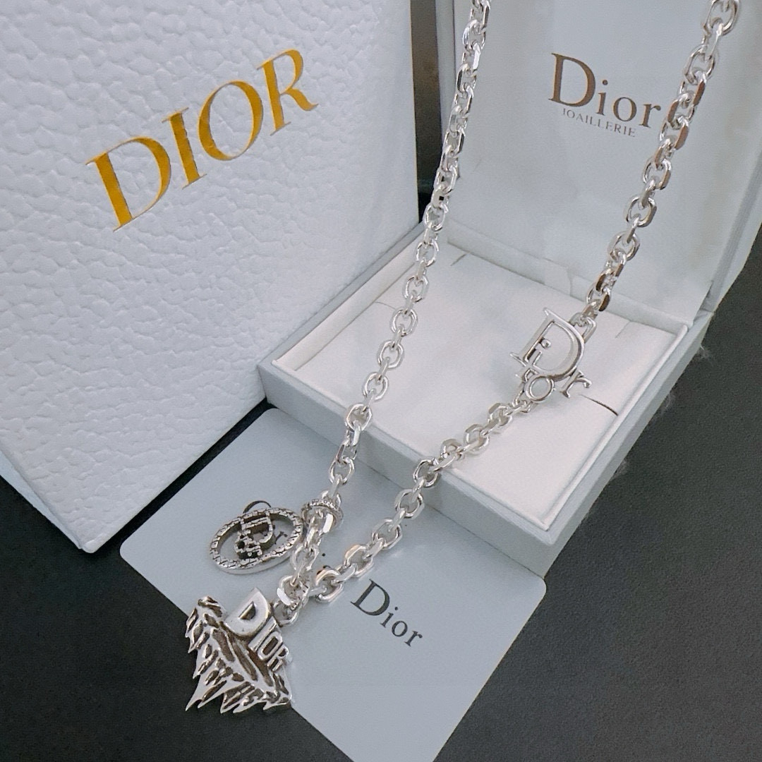    DIOR🔥新款 迪奥项链🇷🇼原单货🇷🇼专柜新款开模复古潮流时尚必备 男女均可佩戴 情侣款同款 摇滚