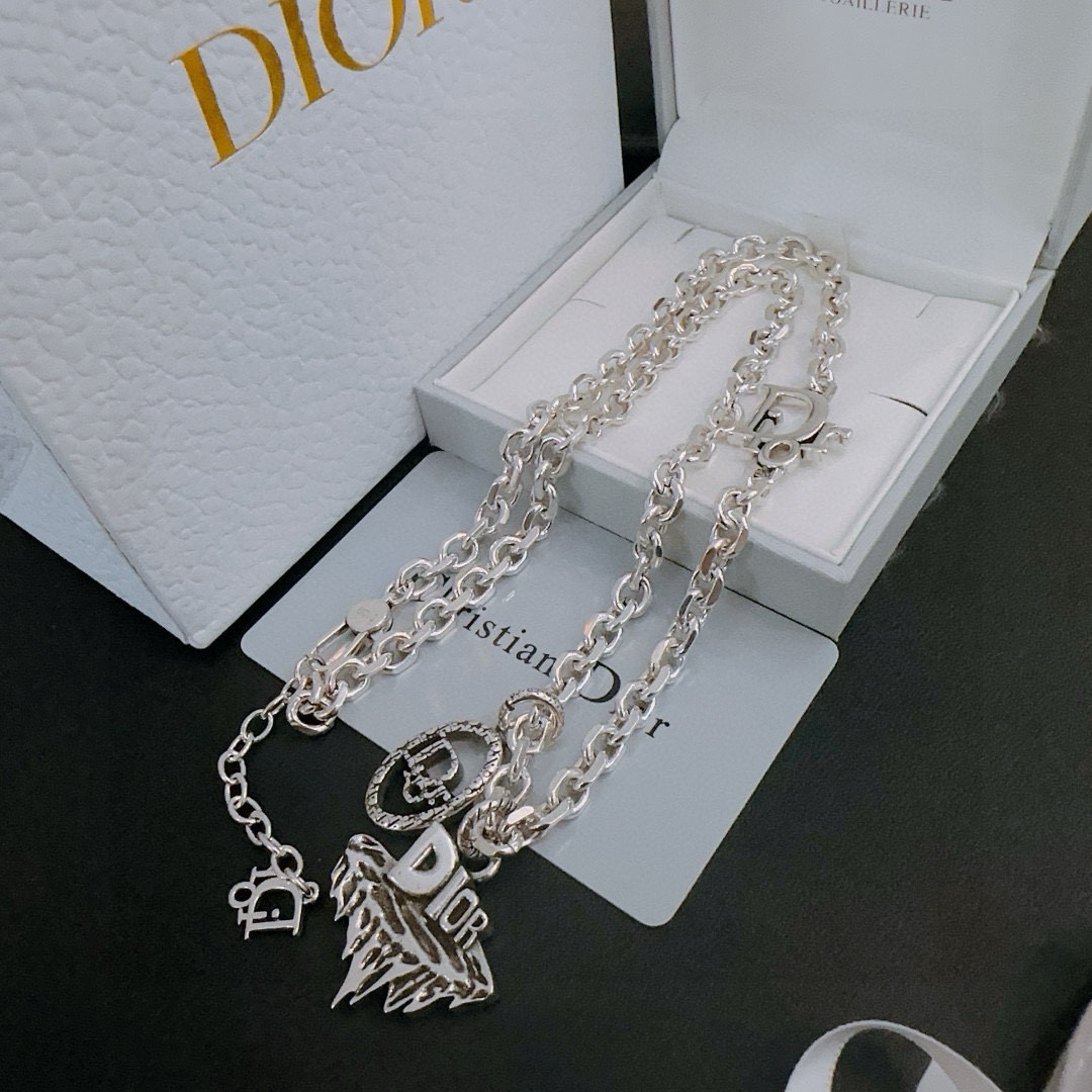    DIOR🔥新款 迪奥项链🇷🇼原单货🇷🇼专柜新款开模复古潮流时尚必备 男女均可佩戴 情侣款同款 摇滚