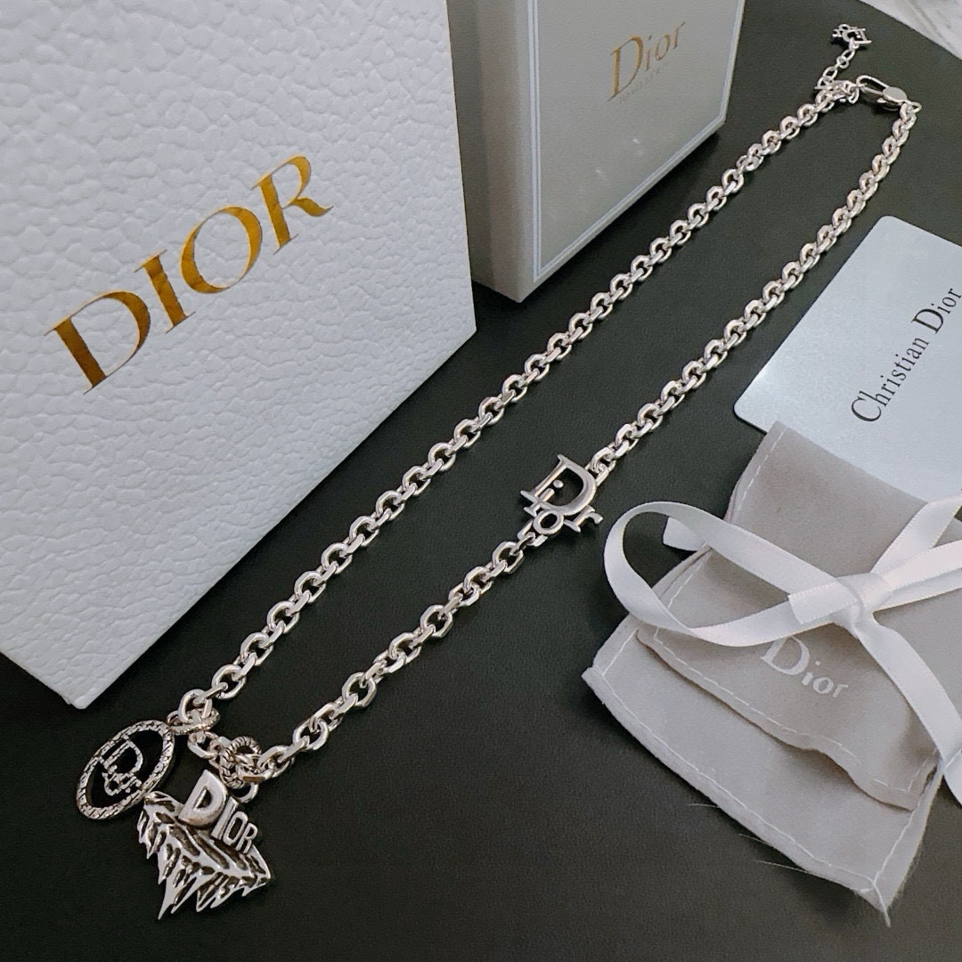    DIOR🔥新款 迪奥项链🇷🇼原单货🇷🇼专柜新款开模复古潮流时尚必备 男女均可佩戴 情侣款同款 摇滚