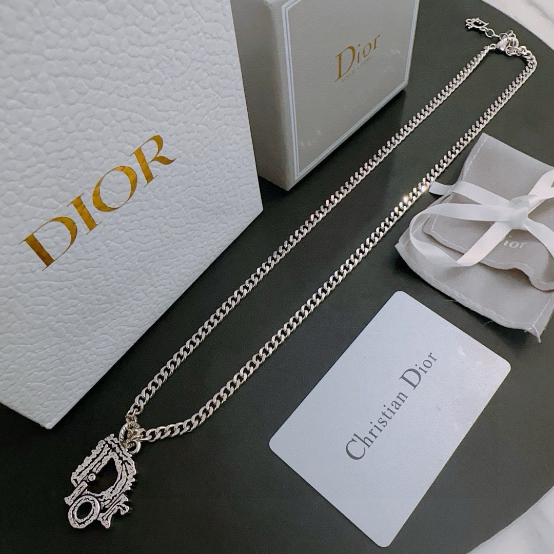    DIOR🔥新款 迪奥项链🇷🇼原单货🇷🇼专柜新款开模复古潮流时尚必备 男女均可佩戴 情侣款同款 摇滚