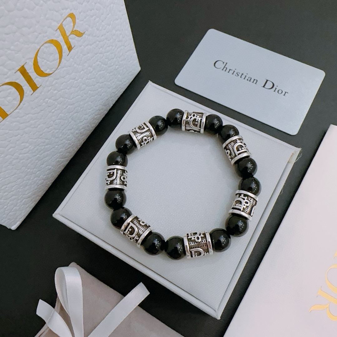   专柜精工版本 DIOR迪奥 多元素玛瑙泰银风格手链 权志龙明星同款 复古做旧风 原版复刻 纯手工打造