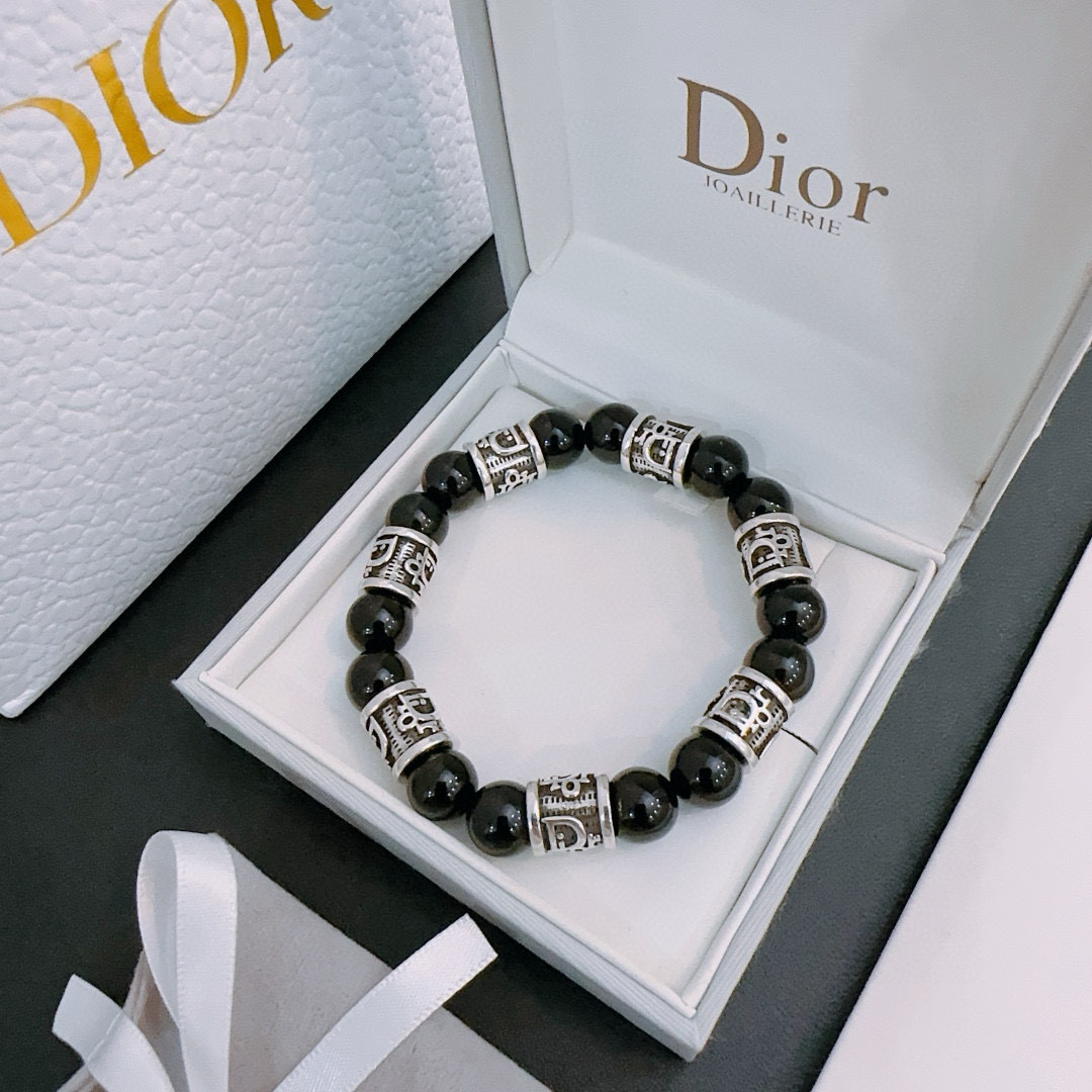   专柜精工版本 DIOR迪奥 多元素玛瑙泰银风格手链 权志龙明星同款 复古做旧风 原版复刻 纯手工打造