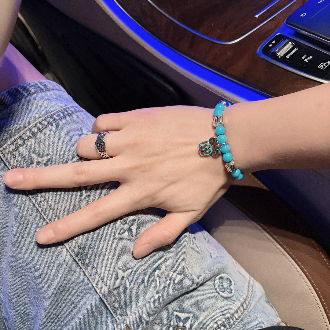   专柜精工版本 DIOR迪奥 多元素玛瑙泰银风格手链 权志龙明星同款 复古做旧风 原版复刻 纯手工打造