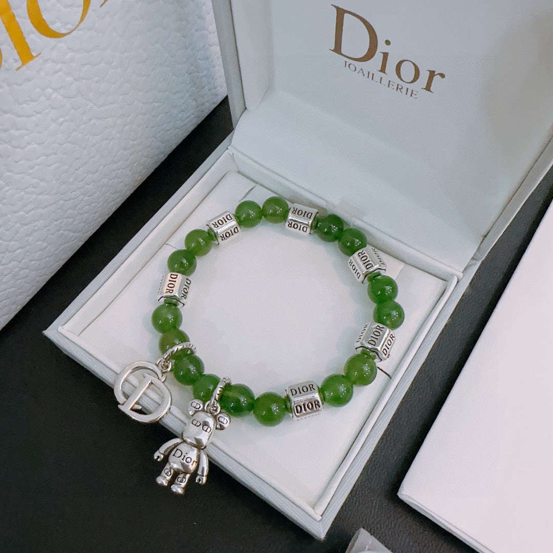   专柜精工版本 DIOR迪奥 多元素玛瑙泰银风格手链 权志龙明星同款 复古做旧风 原版复刻 纯手工打造